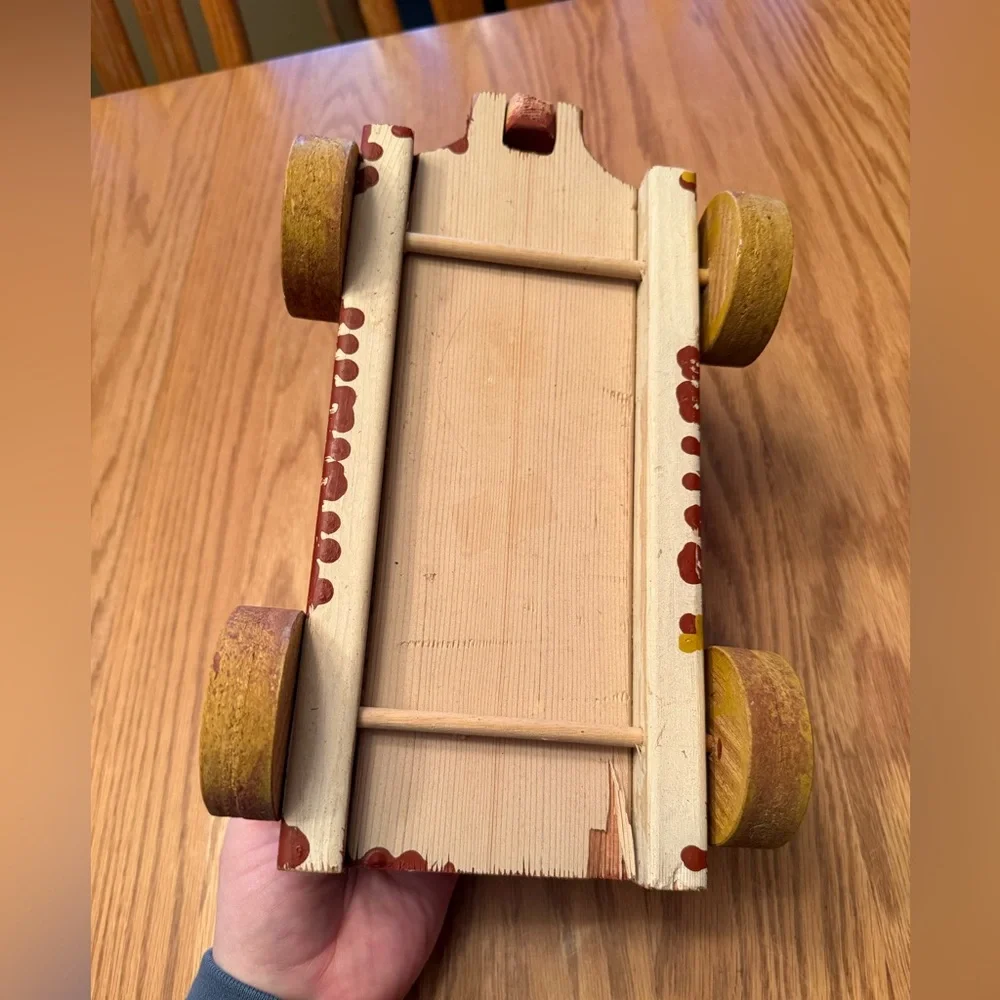 Classic Red Wooden Toy Wagon